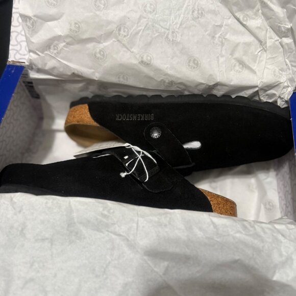New Birkenstock Boston Black Suede - Picture 2 of 3